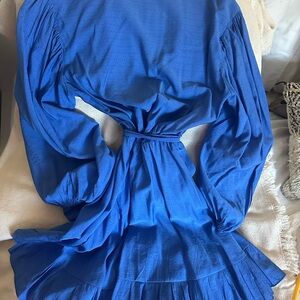 Maje Royal Blue Draped Dress